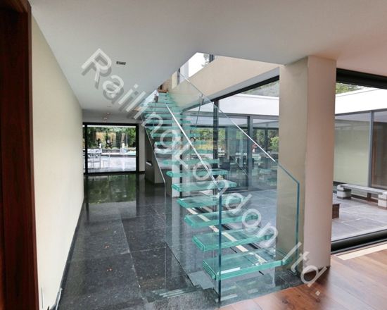 modern glass stairs